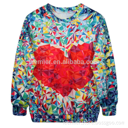 Custom fleece fabric comfort ladies bright colored sweatshirts